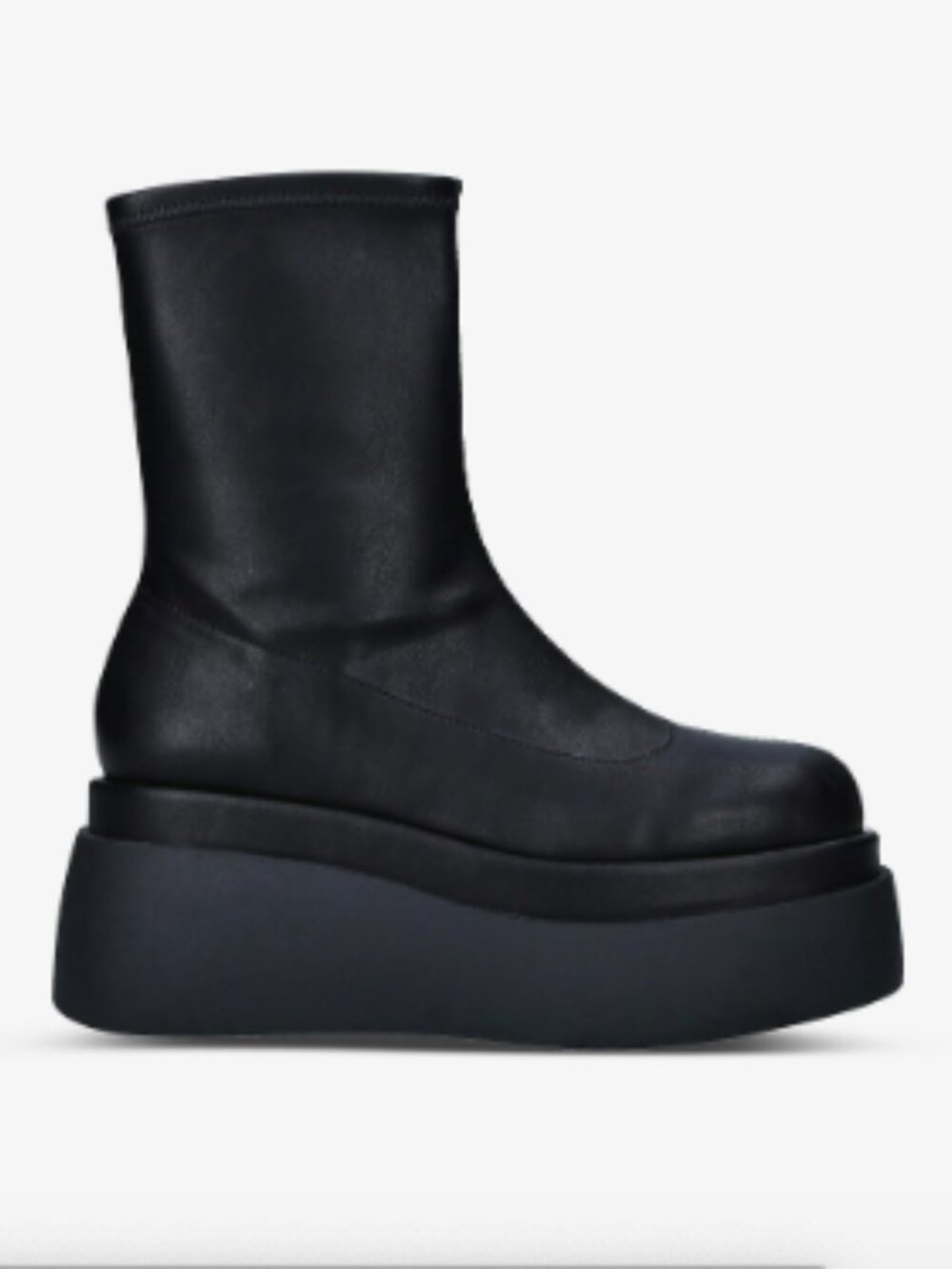 Call It Spring - Vegan Leather Black Platform Boots - Size 9